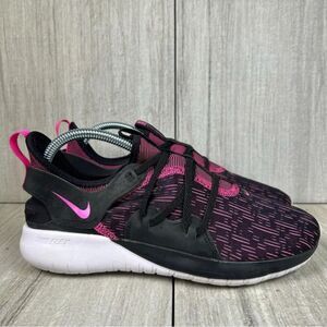 Nike Flex Contact Black Pink Running Shoe Comfort Athletic Sneaker Womens Size 8